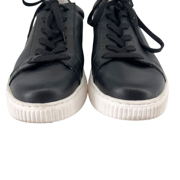 Söfft Fianna Black Leather Sneakers Women’s 8.5 Platform Comfort Lace-Up Shoes - Picture 3 of 8